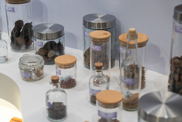 Assorted Glass Containers with Natural Elements