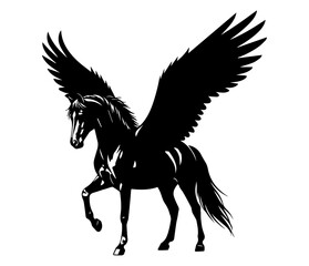 Black Pegasus Silhouette PNG