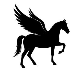 Black Pegasus Silhouette PNG