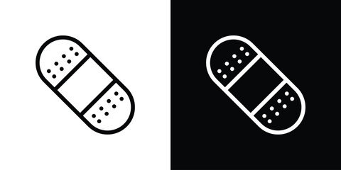 Band aid icons vector.Editable stroke.linear style sign