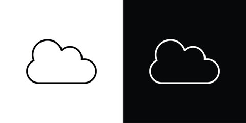 Cloud icons vector.Editable stroke.linear style sign