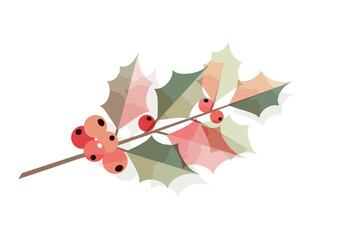 Stylized autumn maple leaf with orange and red hues on a white background, vector illustration 
