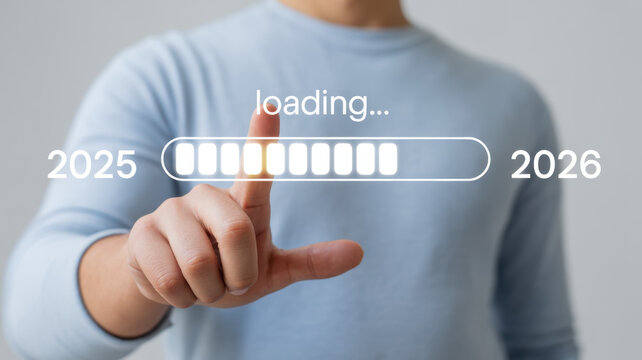 2026 loading new year beginning business future vision success goal progress innovation strategy development concept
