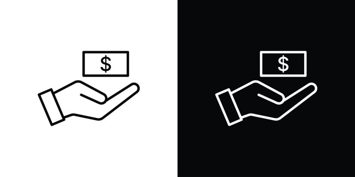 loan icons vector.Editable stroke.linear style sign