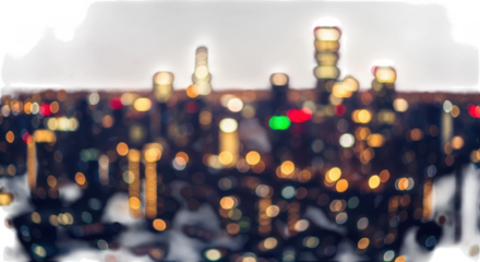 Cityscape isolated on transparent background