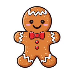 Obraz premium Cute gingerbread man for christmas decoration