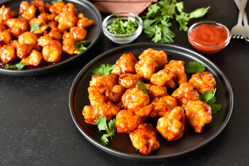 Sweet chili cauliflower wings