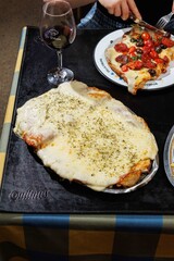 Milanesa breaded cutlet with cheese