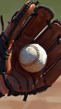 Player mitt glove catching baseball Competitive Sports Professional Athlete Game Player Training Recreation 