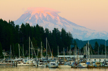 Gig Harbor, WA at Sunset, in July