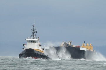 Ocean going tug, Sea Prince, towing barge