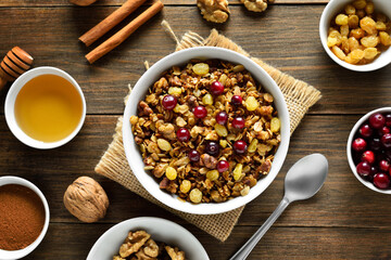 Granola in bowl