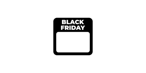 Black Friday Icon Label for Special Sale Seasonal Promotion Design
