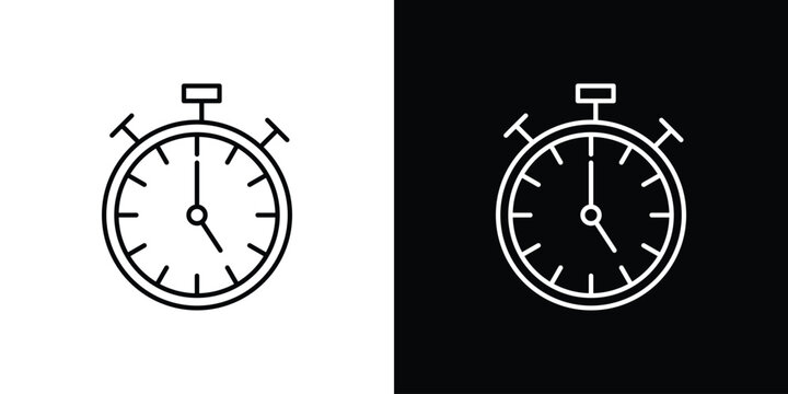 Stopwatch icon logotype designs. modern icon design set