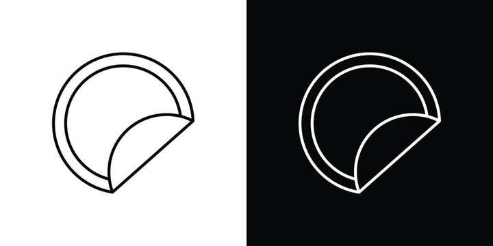 Sticker icon logotype designs. modern icon design set