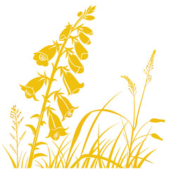 yellow foxglove vector © MOHAMMADRIPON