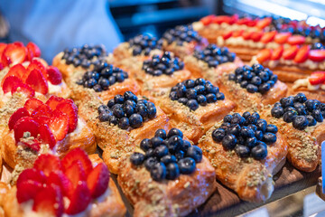 Fruit danishes array