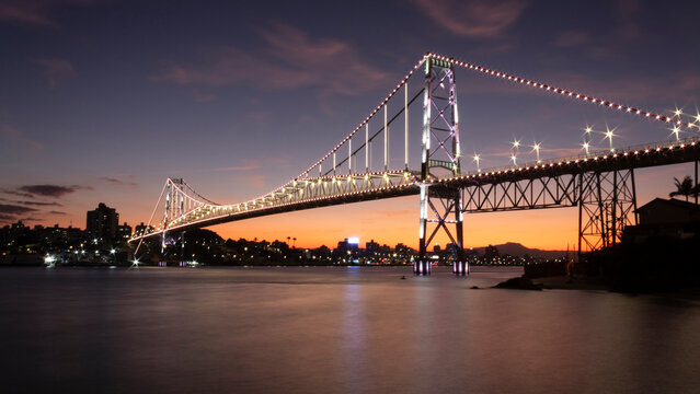 Florian&oacute;polis Santa Catarina Brasil florianopolis bridge at night