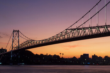   bridge at sunset Florianópolis Santa Catarina Brasil florianopolis