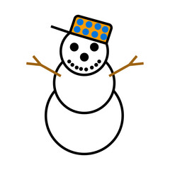 snowman with hat
