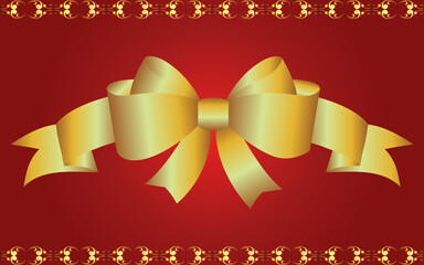 Christmas card with gold motif design