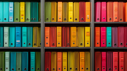 Colorful Digital File Storage Network Connectivity Concept Illustration