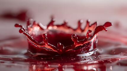 Close-up photo of a red drop