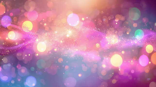 Vibrant Colorful Bokeh Light Background