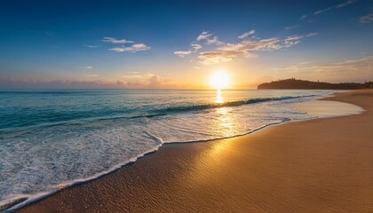 Obraz premium sunrise over a tranquil beach