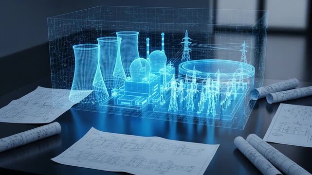 infrastructure architect explores holographic grid masterplan