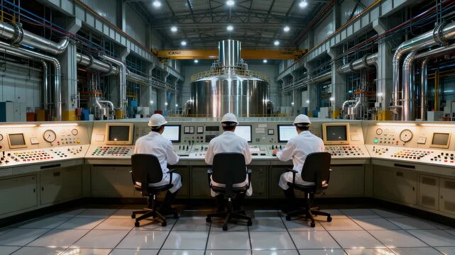 Control room staff observe instrumentation and respond to alerts