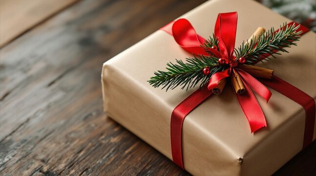 Festliche Weihnachtsstimmung mit Geschenkdekoration