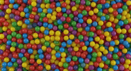 A dense, vibrant background composed entirely of small, smooth, glossy spheres in various bright primary and secondary colors creating a festive pattern, blue, background, mixed