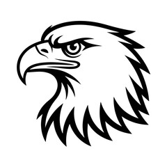 eagle head vector style coloring page line art 