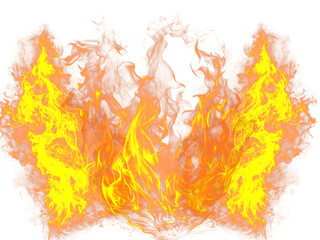Collection of Bright, fiery flames rising against a dark black background and Transference