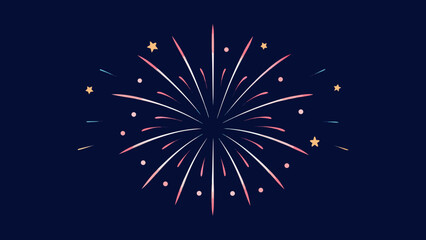 Fototapeta premium Colorful fireworks explosion display in the night sky celebrating a holiday festival