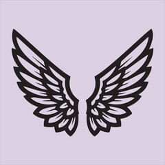 From Bible wings line art vector