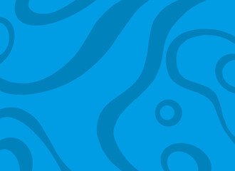 Blue Organic Fluid Abstract Background with Minimalist Flowing Shapes