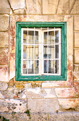 Ljubljana, Slovenia – July 14, 2025: A colorful row of restored 19th-century façades lines a...