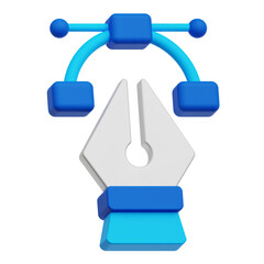 Vector Pen 3D Icon Isolated On The Transparent Background
