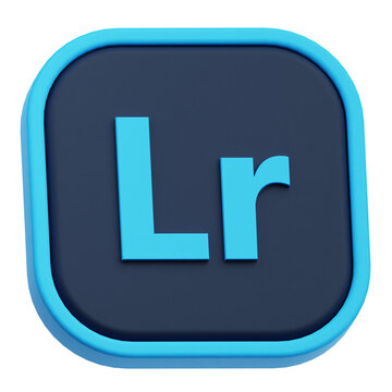Lightroom 3D Icon Isolated On The Transparent Background