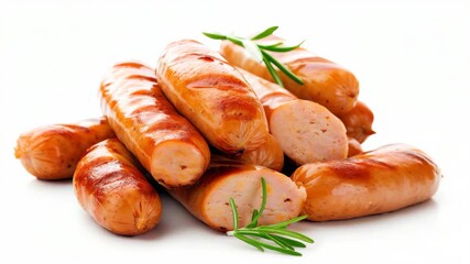 Golden Grill: Appetizing grilled sausage arrangement, infused with smoky char marks, a symphony of taste and visual delight.