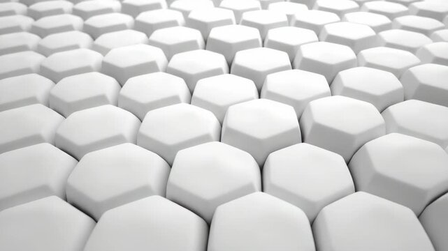 Geometric Harmony: An abstract composition of numerous pristine, hexagonal forms, arranged in a seamless, captivating pattern. A visual exploration of design, form, and precision.