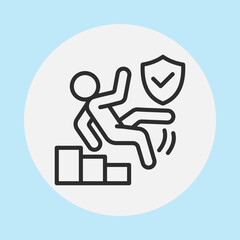 Accident Insurance icon showcased in a circular button design for easy identification in digital formats.