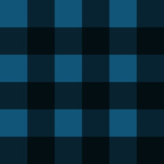A classic seamless geometric square straight plaid repeat pattern of fresh sailor blue and dark teal