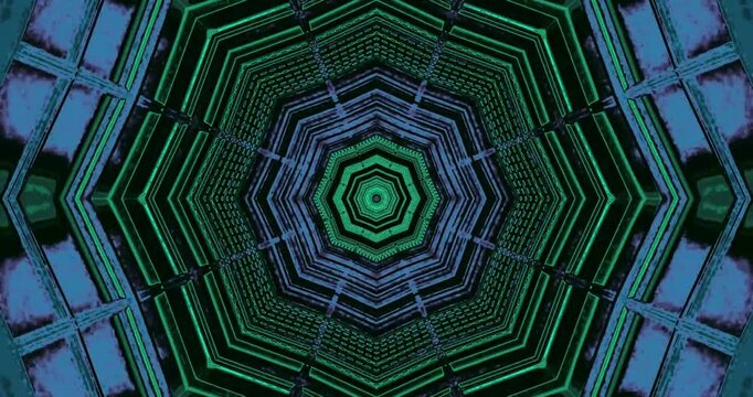 Visual experience of a tunnel effect video loop showcasing vibrant colors and patterns perfect for a seamless screensaver