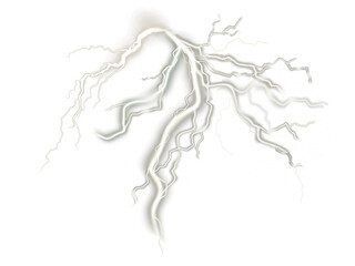 Collections of Bright electric flashes of a lightning bolt illuminate the night sky during a powerful thunderstorm