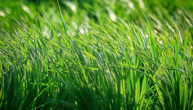 Lush Green Bermuda Grass Close Up