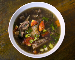 Indonesian Oxtail Soup (Sop Buntut) with Vegetables