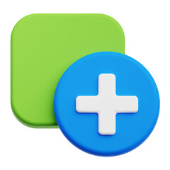 Obraz premium Add Layer 3D Icon Isolated On The Transparent Background